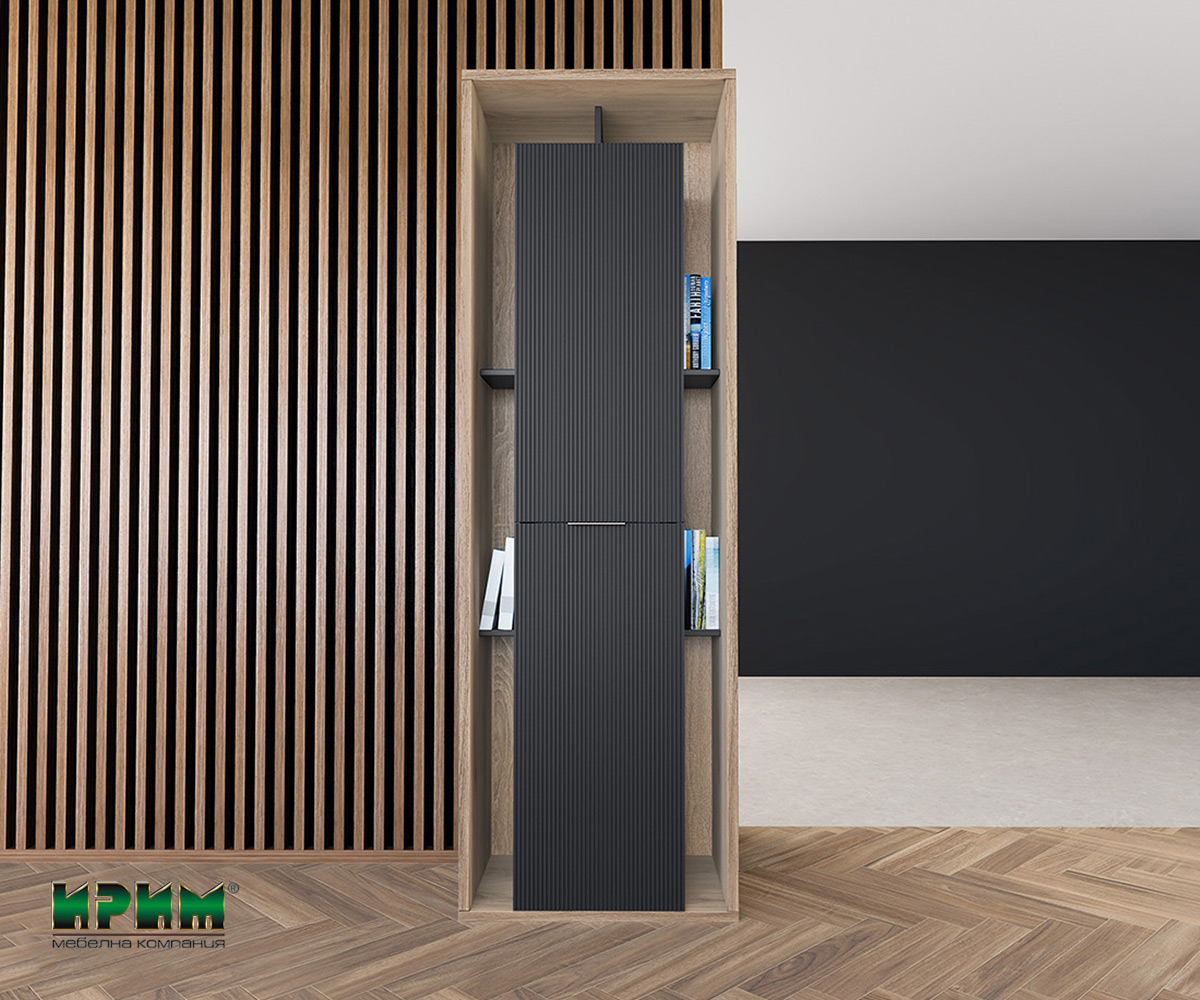 visok-shkaf-za-hol-mdf-karbon-mat-sonoma-arven-grafit-irim-city-6278-push-butoni-nishi-1200x1000